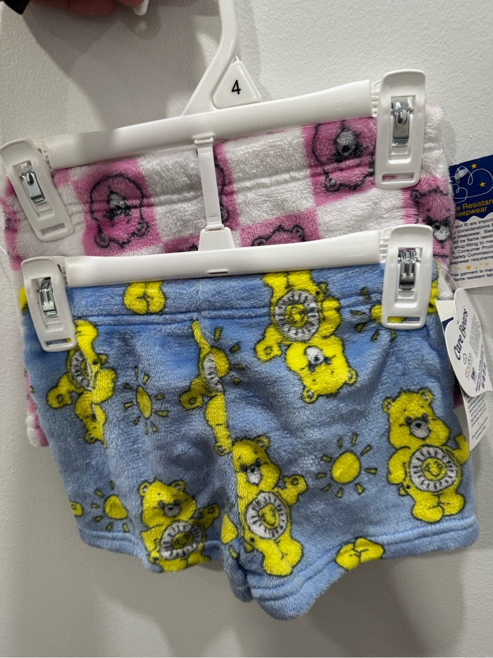 Care Bears pajama bottoms Pink & Blue Girls 4